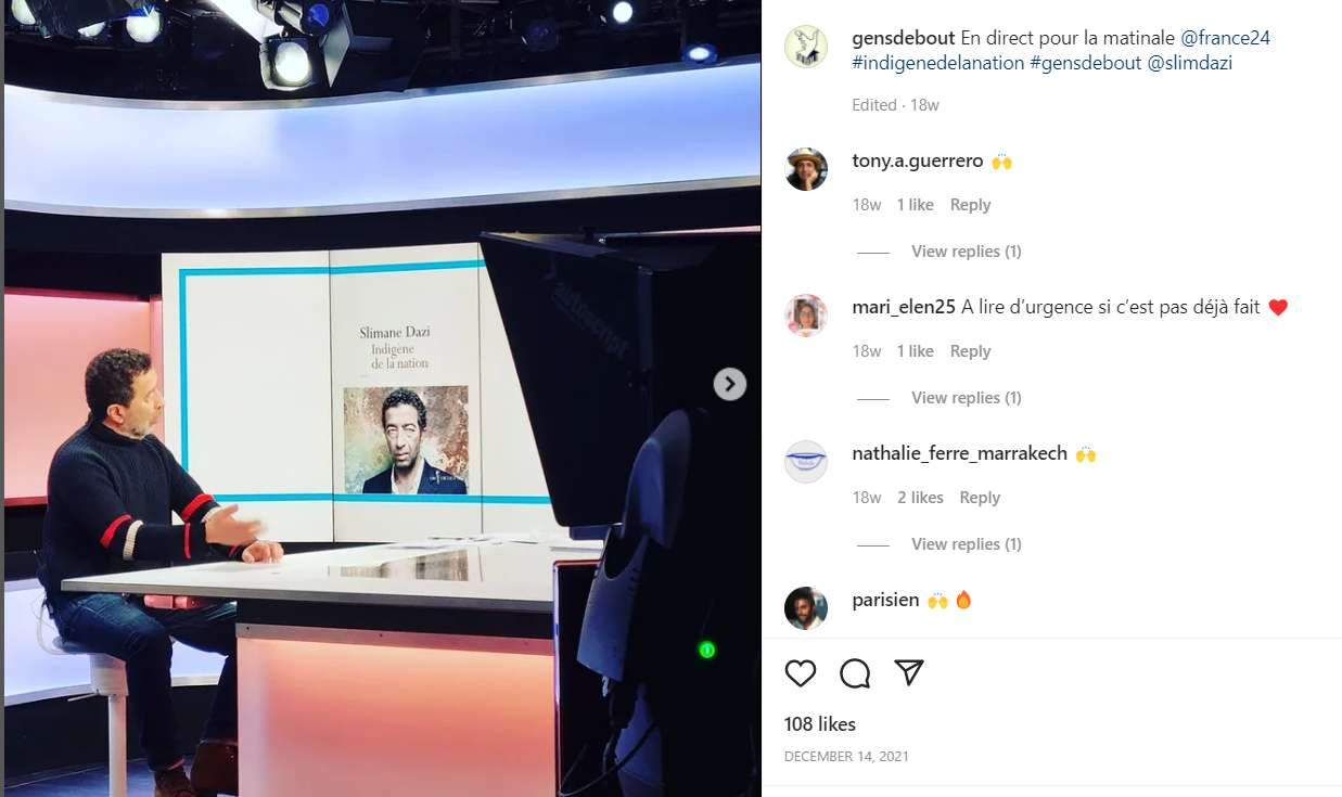 Slimane Dazi parle de son livre sur France 24